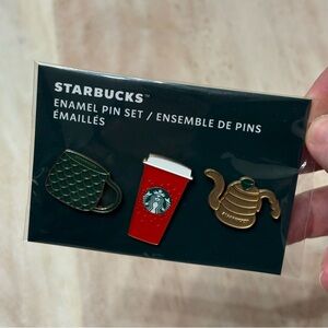STARBUCKS Christmas Enamel Pin Set (set/3) - European Exclusive (Winter 2025)